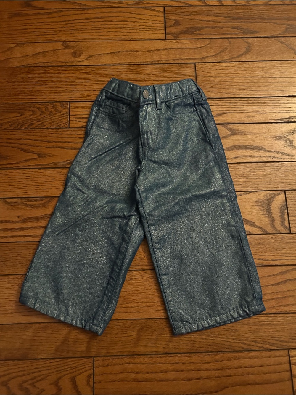 Gap Kids Metallic Blue Wide-Leg Jeans (sz 2T)
